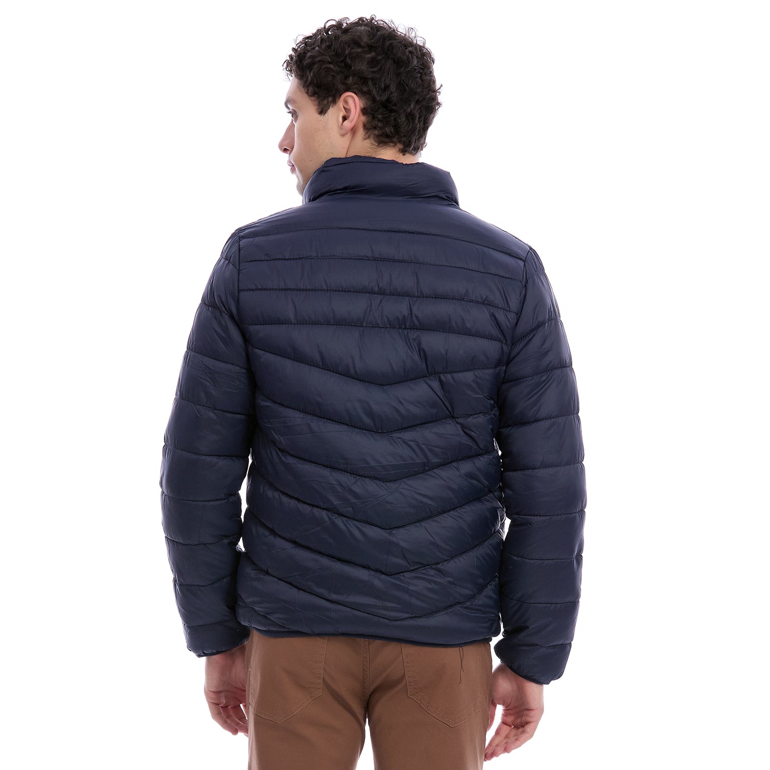 Chamarra Acolchada Para Caballero  Solapa Alta