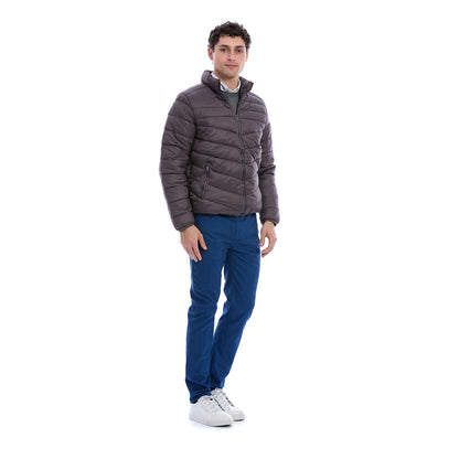 Chamarra Acolchada Para Caballero  Solapa Alta