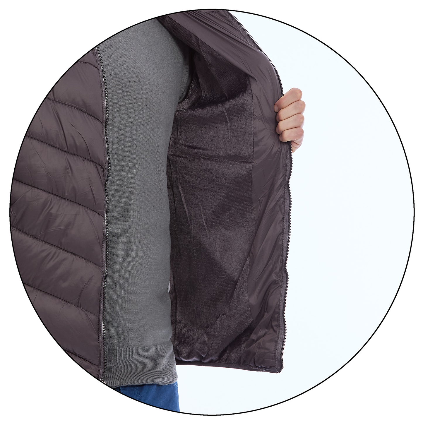 Chamarra Acolchada Para Caballero  Solapa Alta