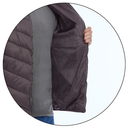 Chamarra Acolchada Para Caballero  Solapa Alta