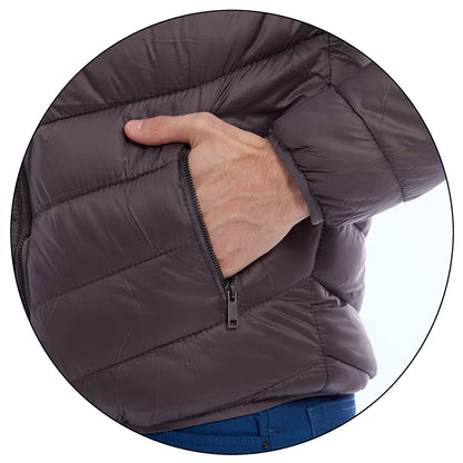 Chamarra Acolchada Para Caballero  Solapa Alta