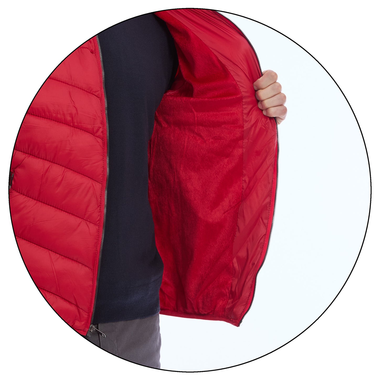 Chamarra Acolchada Para Caballero  Solapa Alta