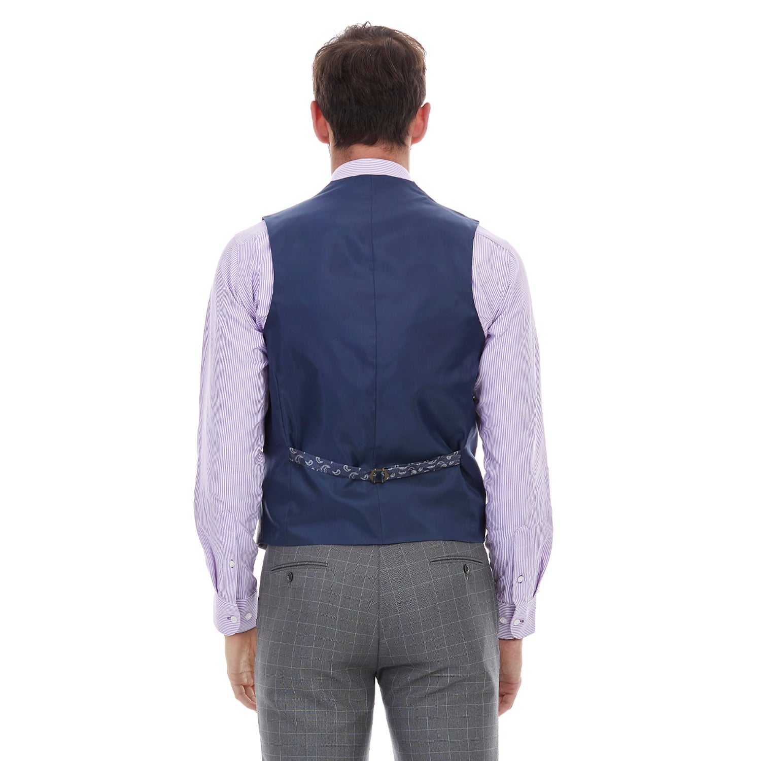 Chaleco Separates Slim Fit en tejido A Cuadros