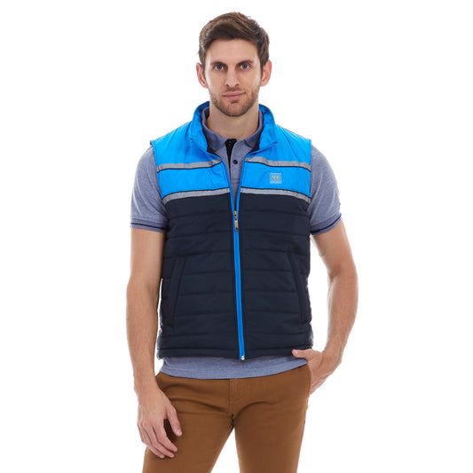 Chaleco Casual Acolchado Con Cintas Reflejantes Slim Fit