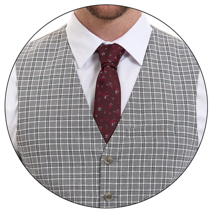 Chaleco Slim Fit Vittorio Forti Separate Cuadros Gris