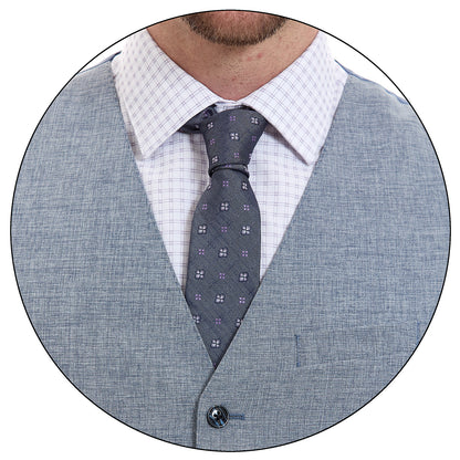 Chaleco Separate Slim Fit Azul Vittorio Forti 5 Botones