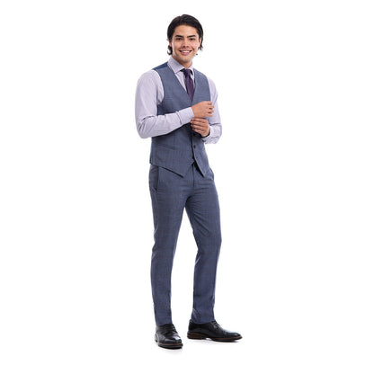 Chaleco Separates Fit Slim en Tejido a Cuadros