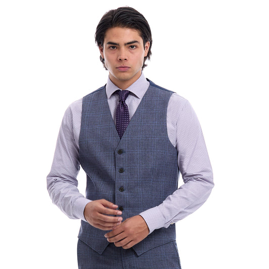 Chaleco Separates Fit slim en tejido a cuadros de poliester