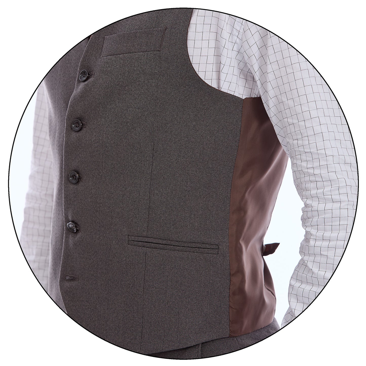 Chaleco Separtate Slim Fit Para Caballero A Cuadros