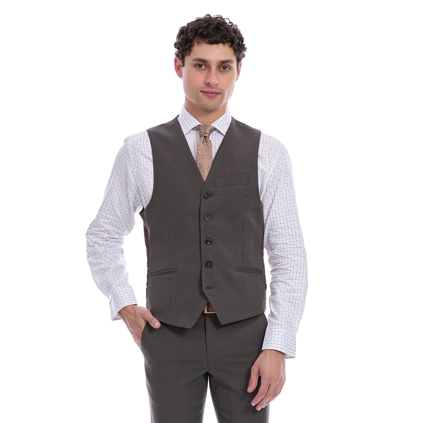 Chaleco Separtate Slim Fit Para Caballero A Cuadros