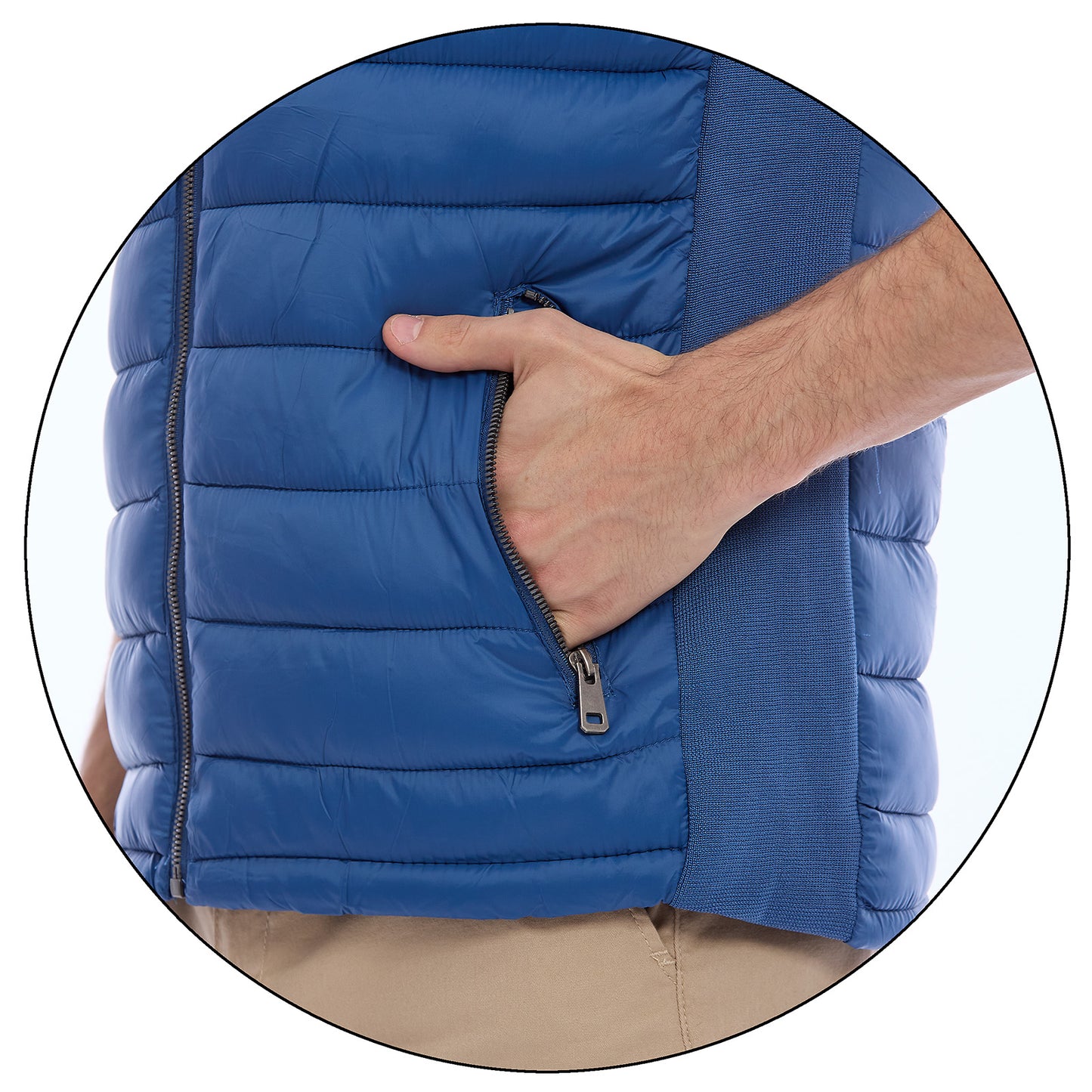 Chaleco Acolchado para Caballero con Cierre Delantero