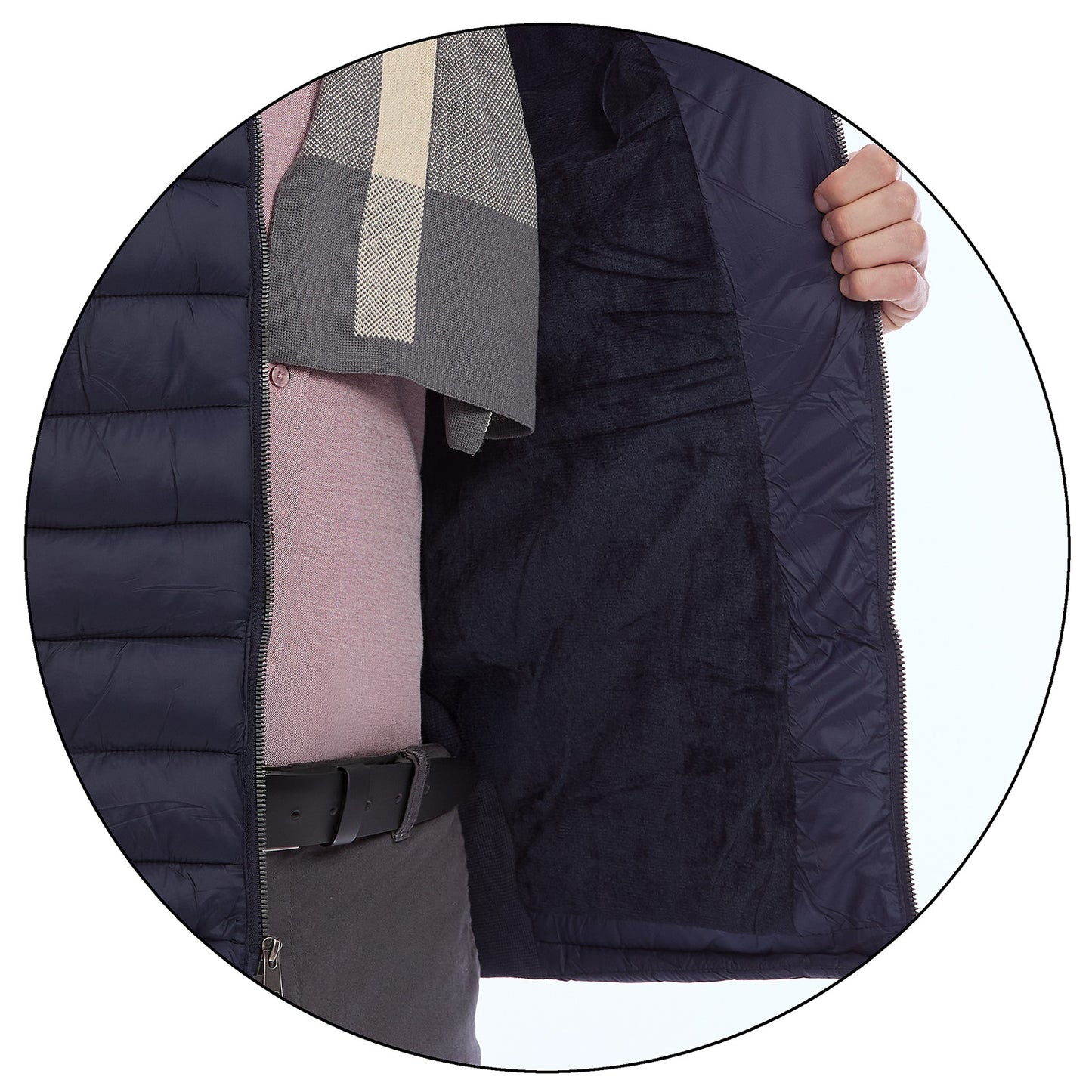 Chaleco Acolchado para Caballero con Cierre Delantero