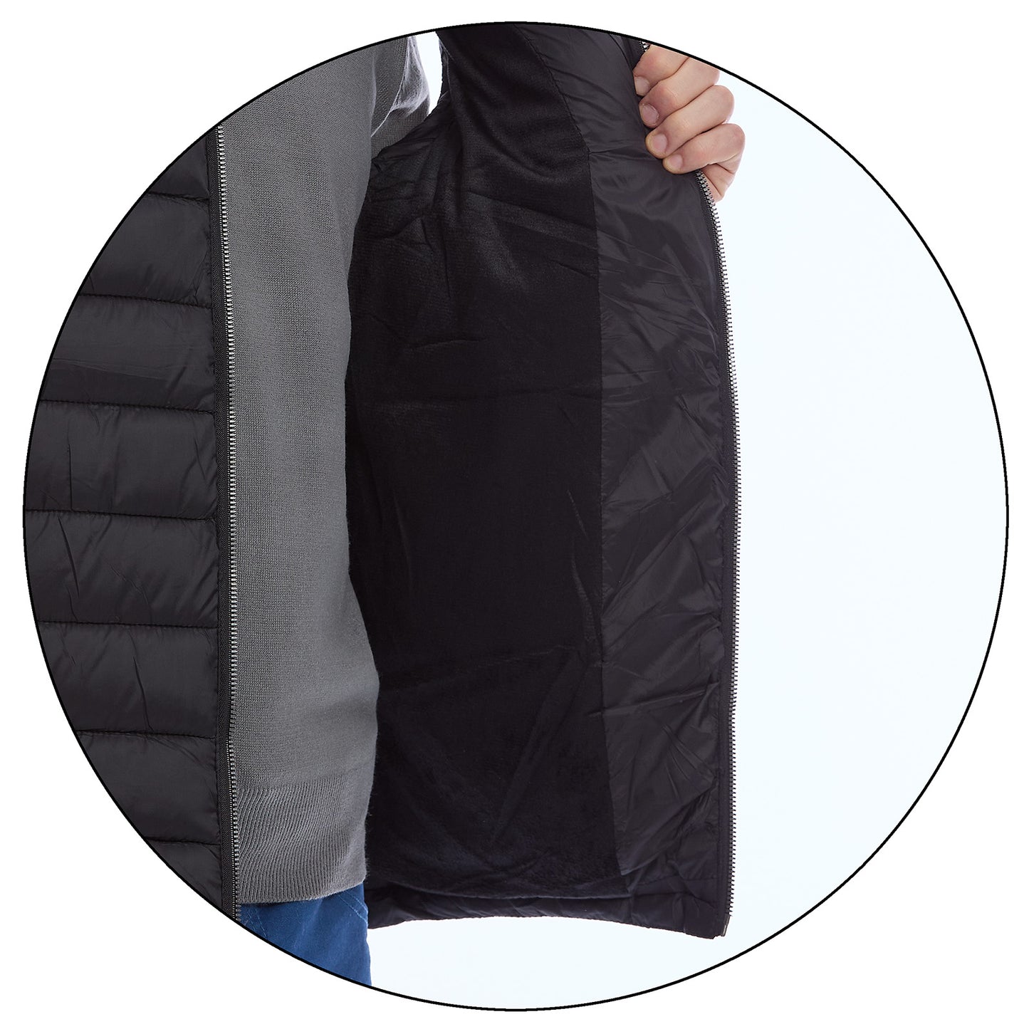 Chaleco Acolchado para Caballero con Cierre Delantero