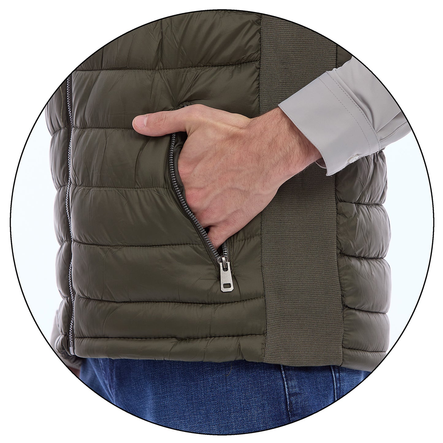 Chaleco Acolchado para Caballero con Cierre Delantero