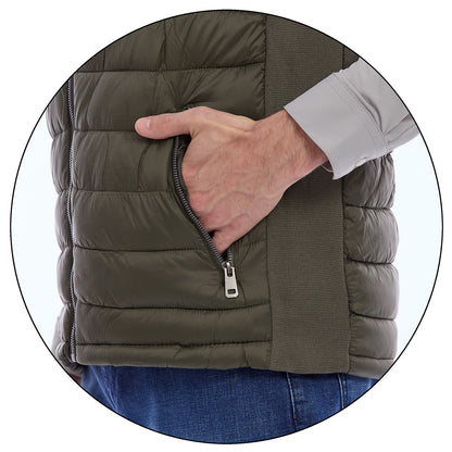 Chaleco Acolchado para Caballero con Cierre Delantero