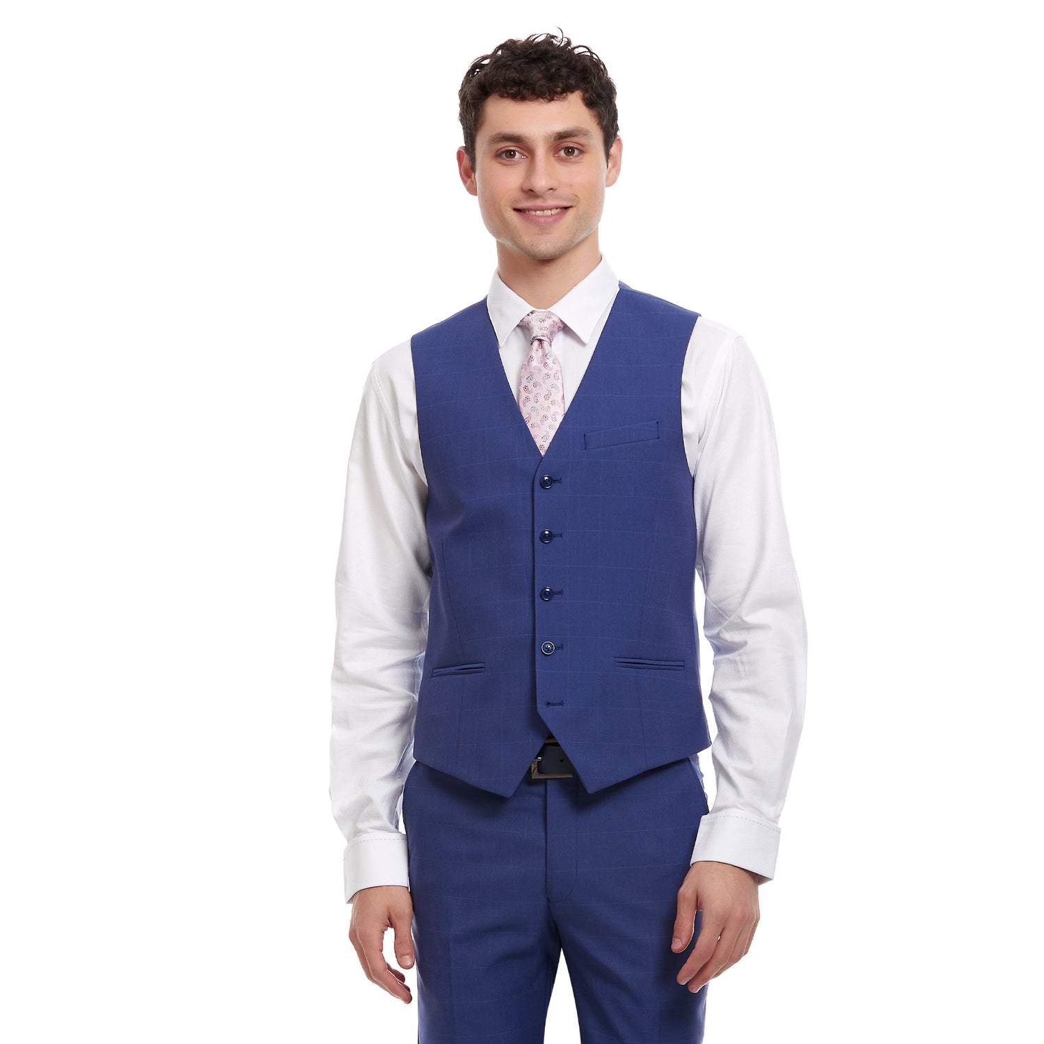 Chaleco Para Caballero Slim Fit en Tejido A Cuadros