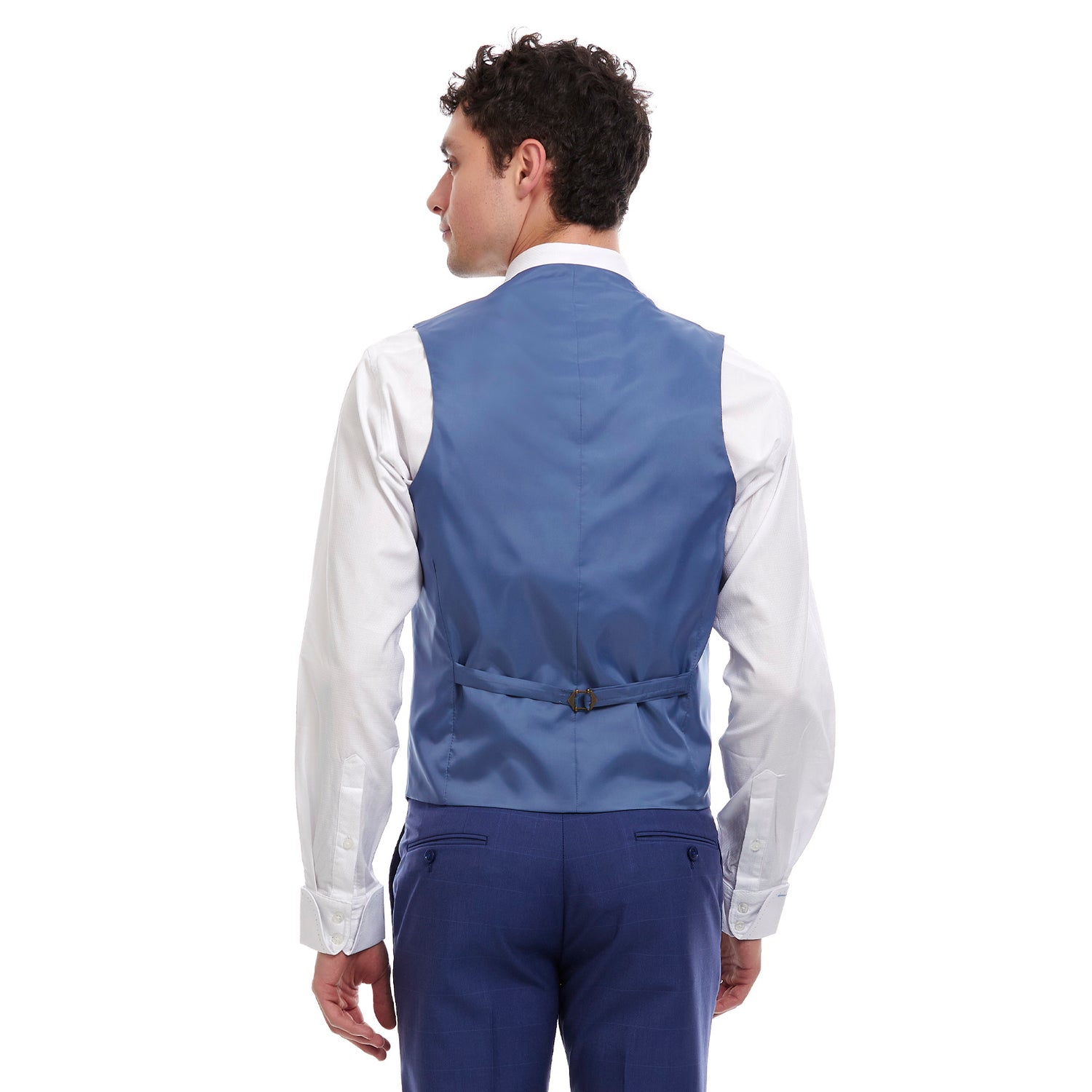 Chaleco Para Caballero Slim Fit en Tejido A Cuadros