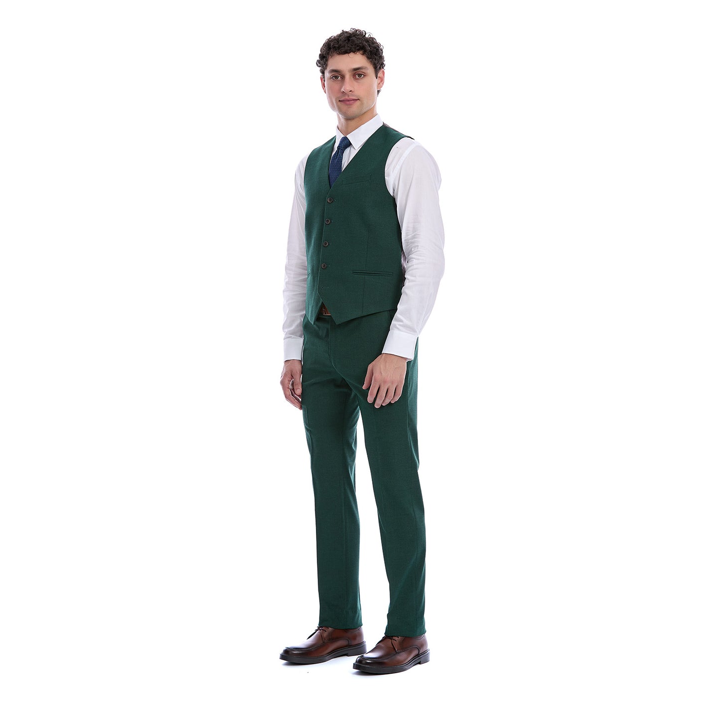 Chaleco Separate Slim Fit Para Caballero Liso Recto 5 Botones