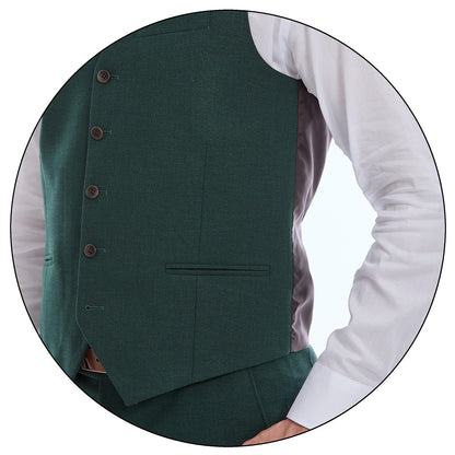 Chaleco Separate Slim Fit Para Caballero Liso Recto 5 Botones