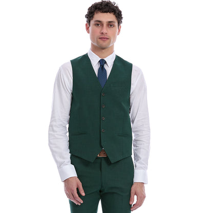 Chaleco Separate Slim Fit Para Caballero Liso Recto 5 Botones