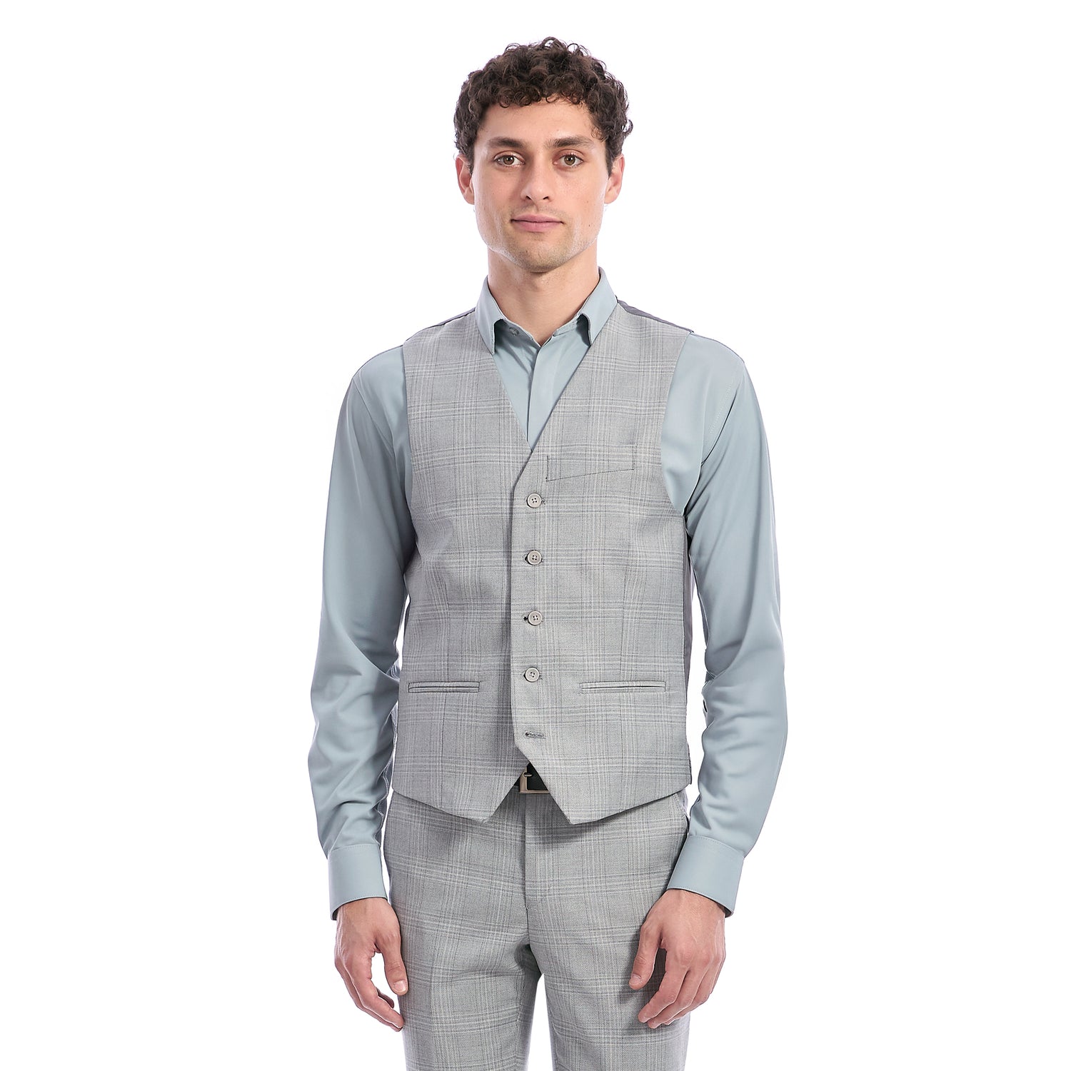 Chaleco Separate de Vestir New Slim Fit a Cuadros