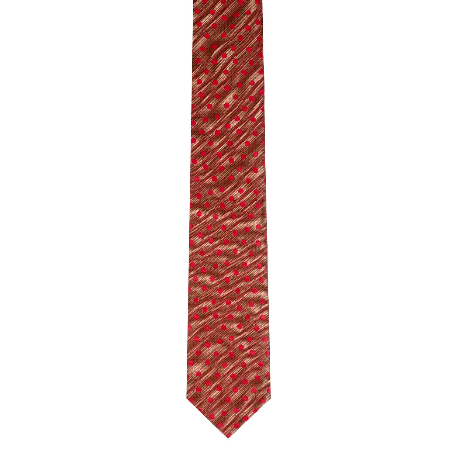 Corbata en tejido jacquard con mini motivos de lunares Vittorio Forti