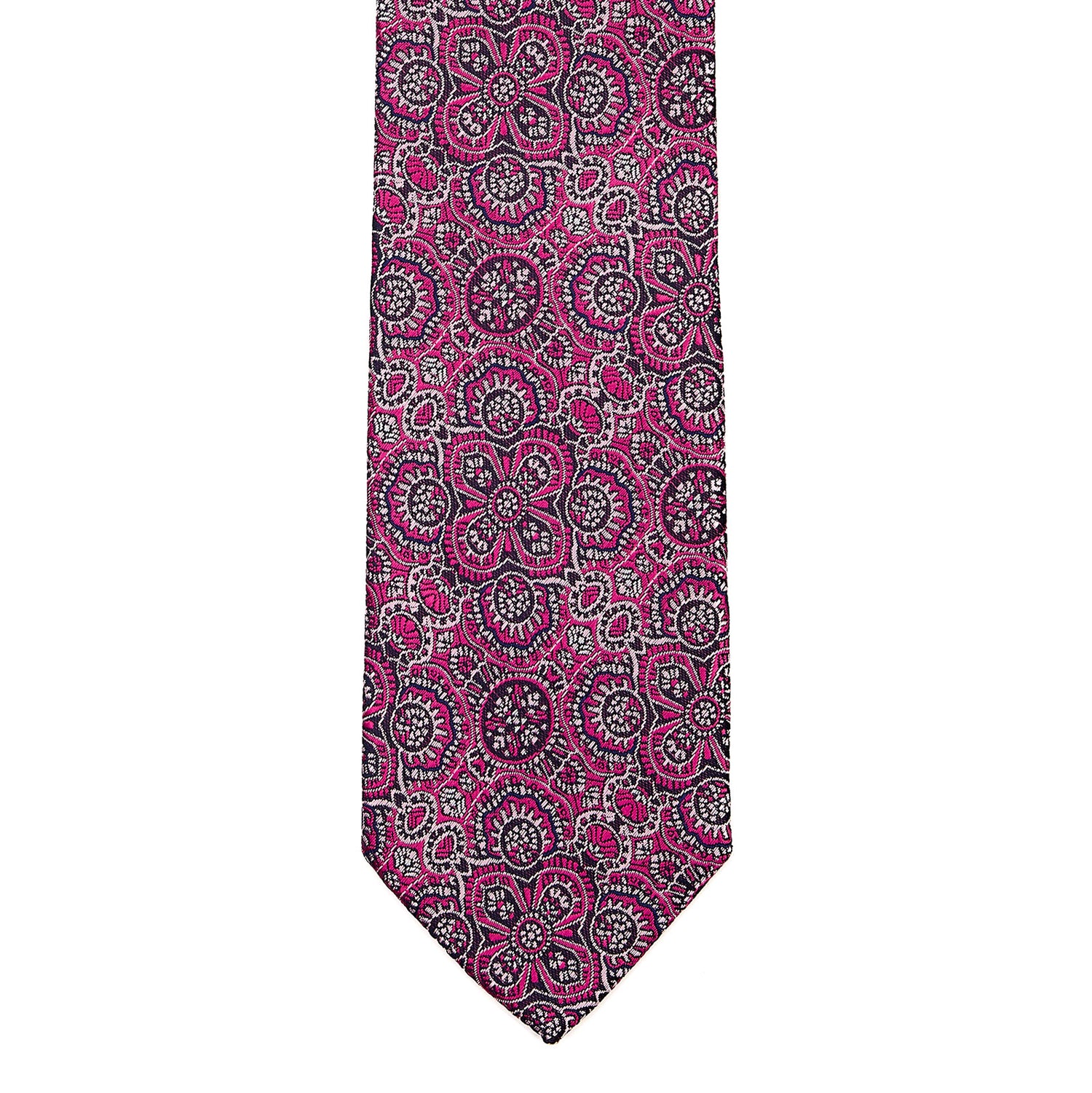 Corbata Confeccionada en tejido Jacquard Color Rosa Vittorio Forti