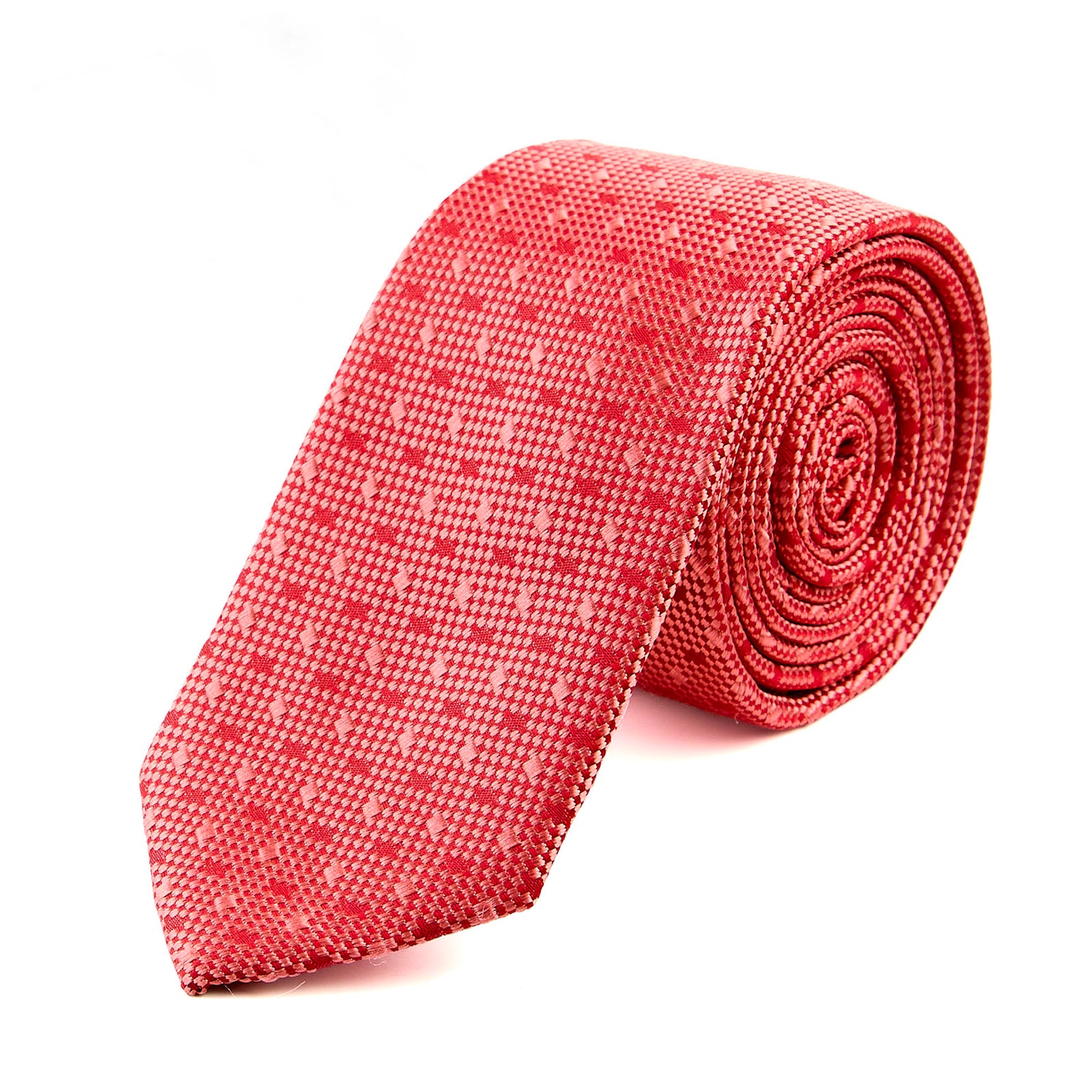 Corbata Confeccionada en tejido Jacquard Color Salmón Vittorio Forti