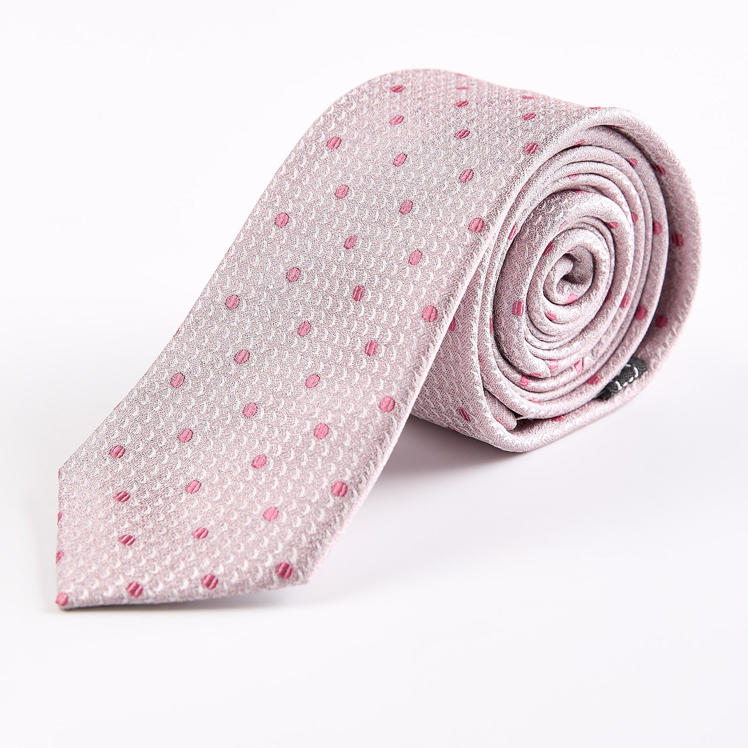 Corbata Confeccionada en Tejido Jaquard en Motivo de Puntos Vittorio Forti