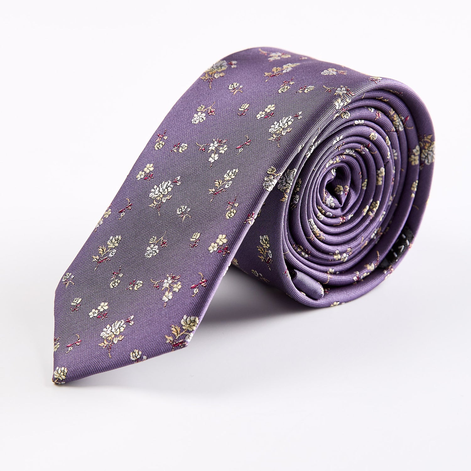 Corbata Confeccionada en Tejido Jaquard con Motivos Florales Vittorio Forti
