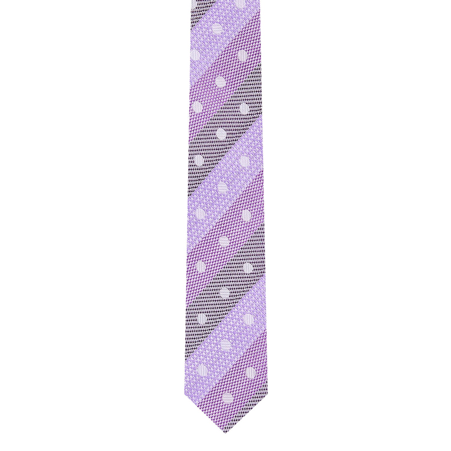 Corbata confeccionada en tejido jacquard con motivo de puntos Vittorio Forti
