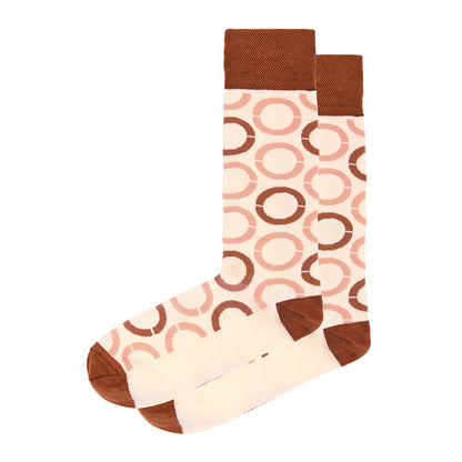 Calcetin de Moda para Caballero con Diseño de círculos