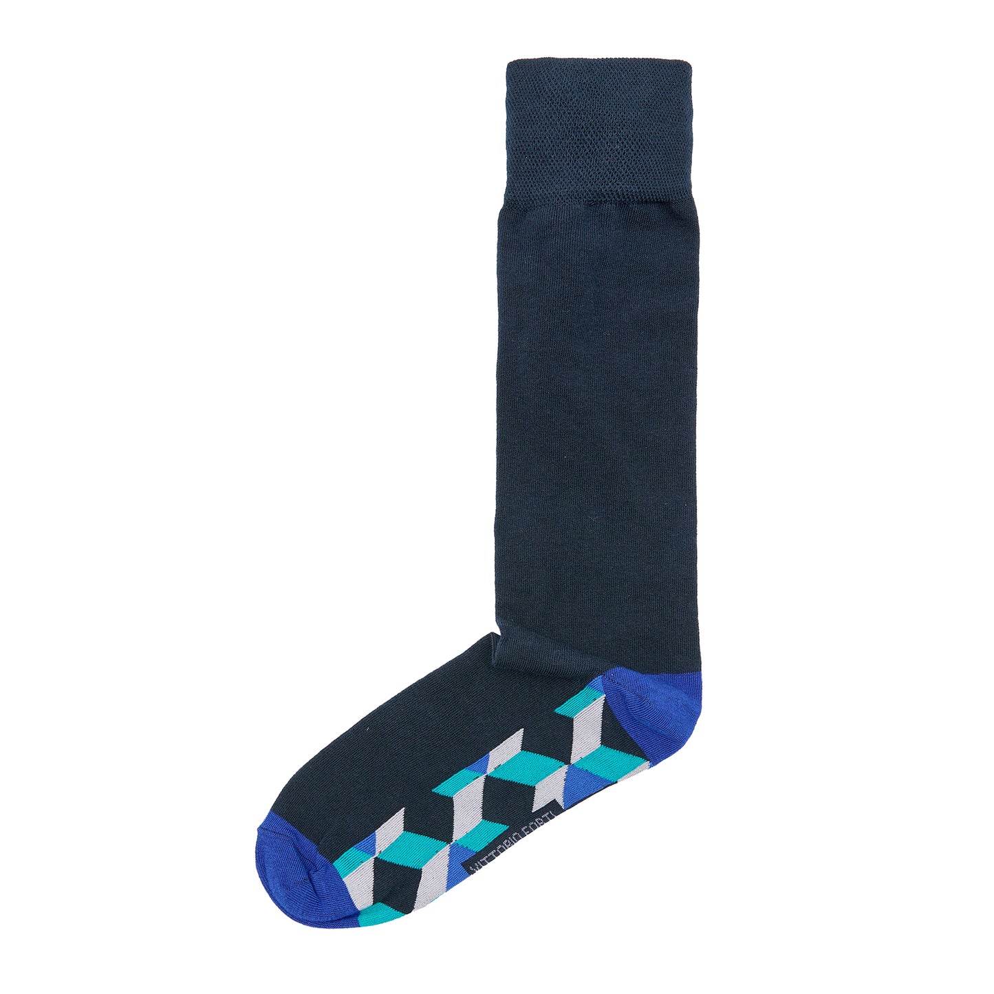 Calcetin de Moda pata Caballero con Diseño de Cubo