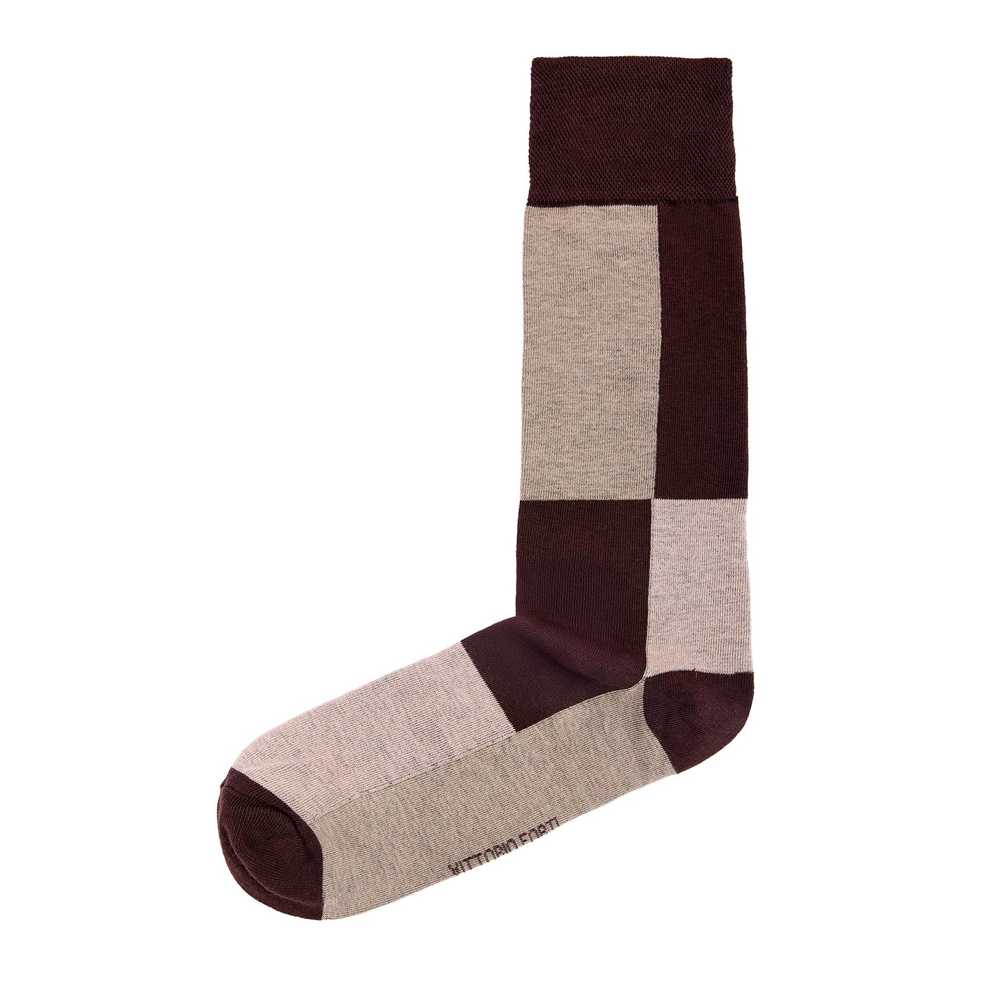 Calcetin de Moda para Caballero con Diseño de Bloque