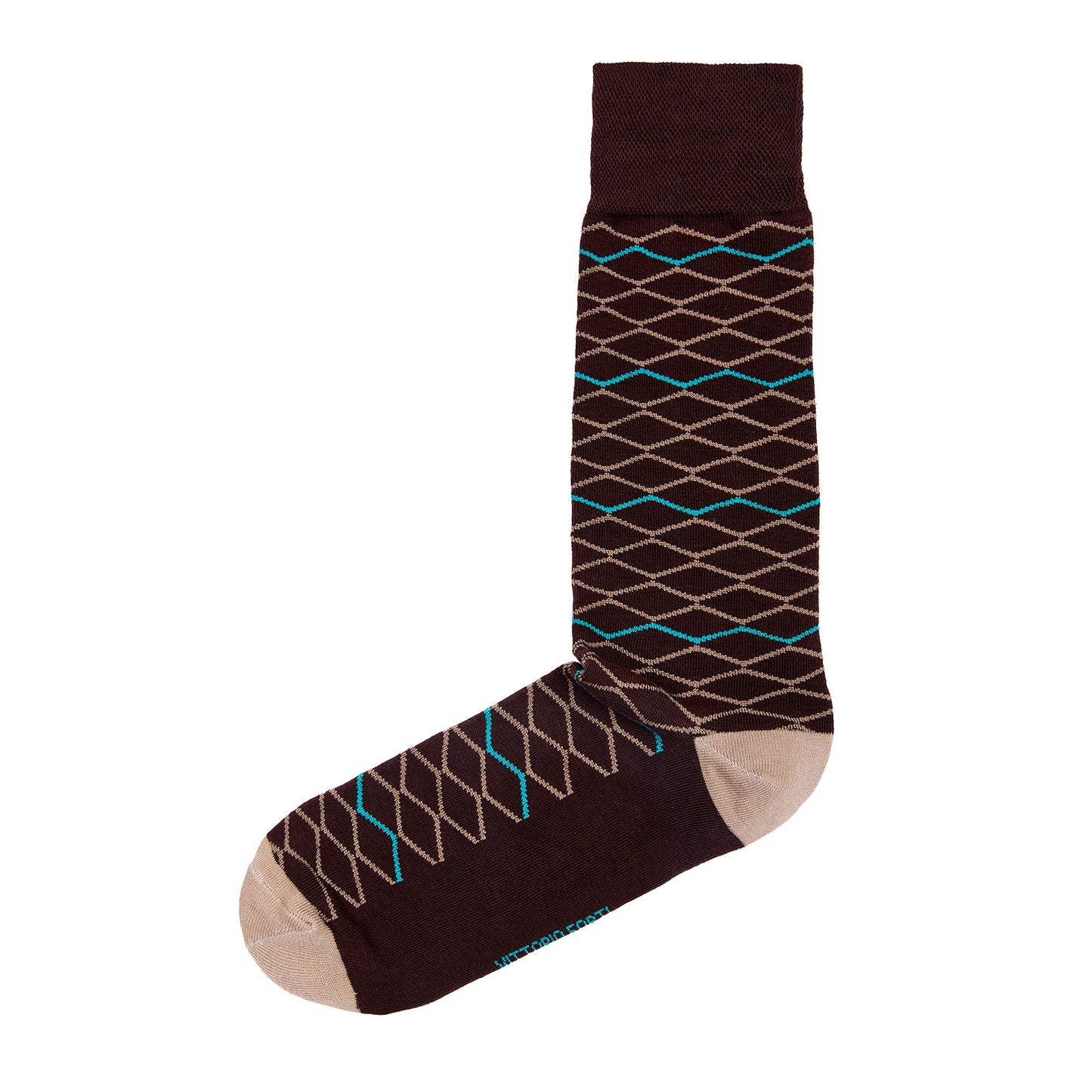 Calcetin de Moda para Caballero con Diseño de zigzag