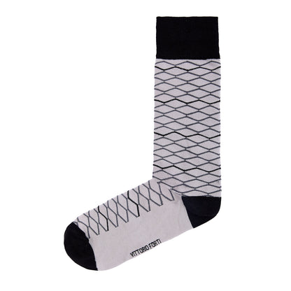 Calcetin de Moda para Caballero con Diseño de zigzag