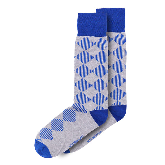 Calcetin de Moda para Caballero con Diseño de Rombos