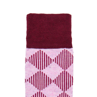 Calcetin de Moda para Caballero con Diseño de Rombos