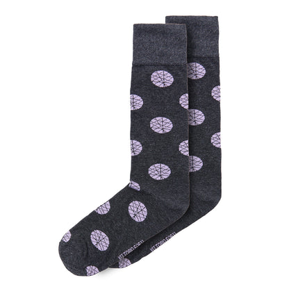 Calcetin de Moda para Caballero con Diseño de Circulos