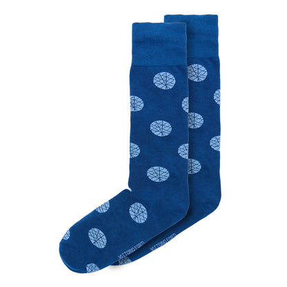 Calcetin de Moda para Caballero con Diseño de Circulos