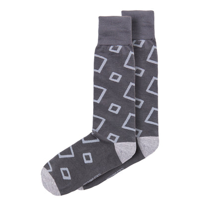 Calcetin de Moda para Caballero con Diseño de Cuadrados