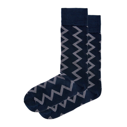 Calcetín de Moda Para Caballero Con Motivos De Zigzag