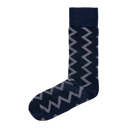Calcetín de Moda Para Caballero Con Motivos De Zigzag