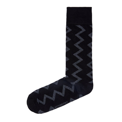 Calcetín de Moda Para Caballero Con Motivos De Zigzag