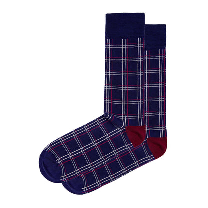 Calcetín de Moda Para Caballero Con Motivos De Cuadricula