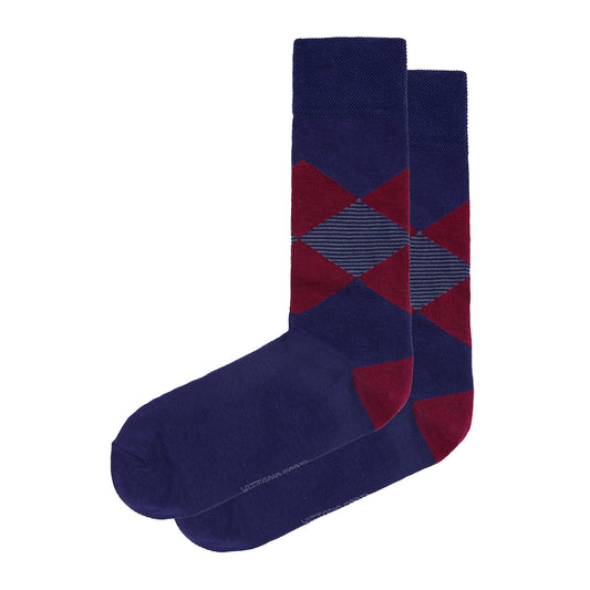 Calcetín de Moda Para Caballero Con Motivos De Rombos