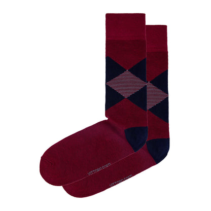 Calcetín de Moda Para Caballero Con Motivos De Rombos
