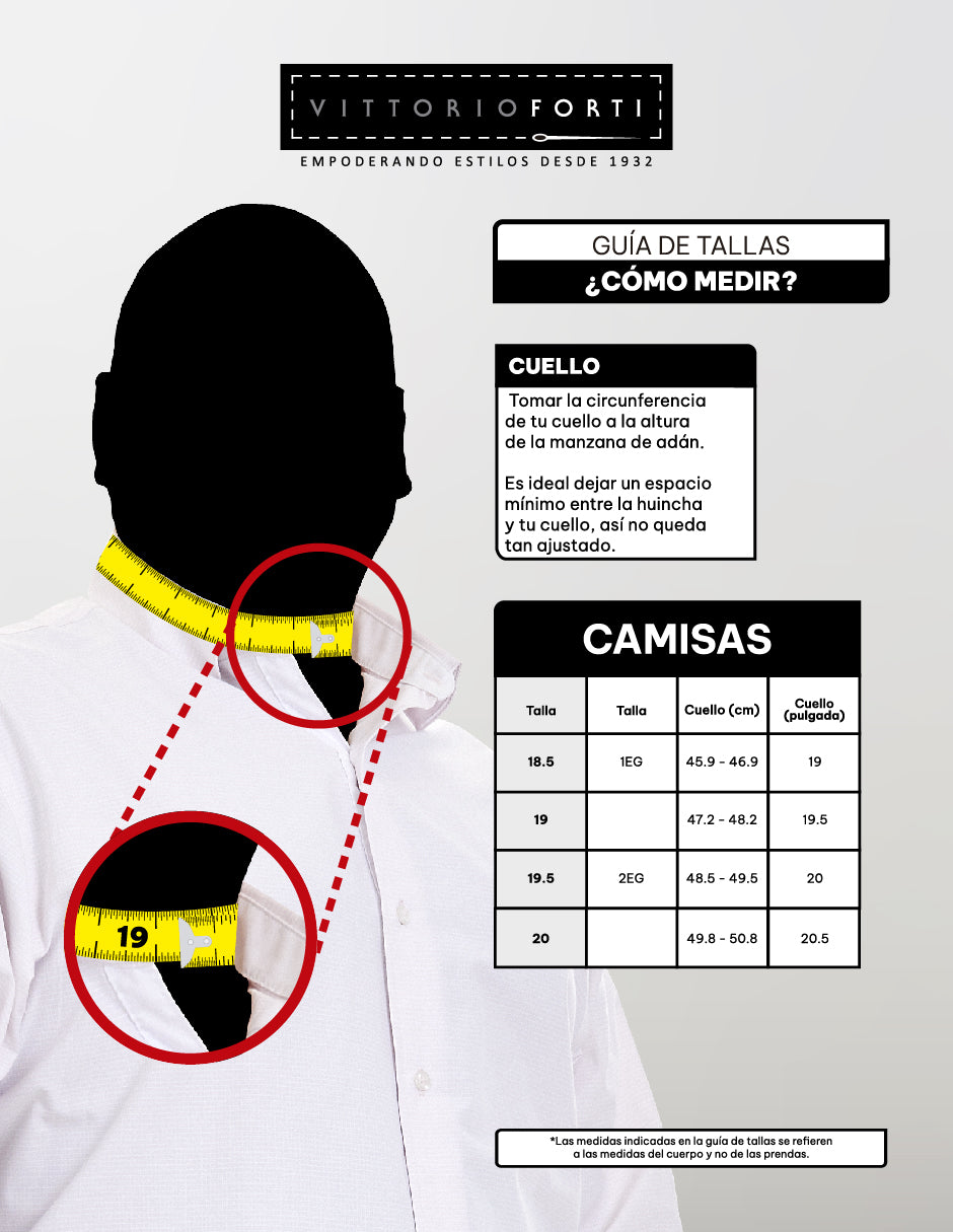 Camisa formal en tejido liso Tallas Extra