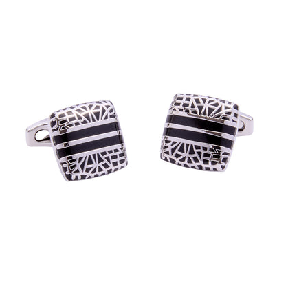 Kit De Mancuernillas Y Pisacorbata Para Caballero En Acero Inoxidable