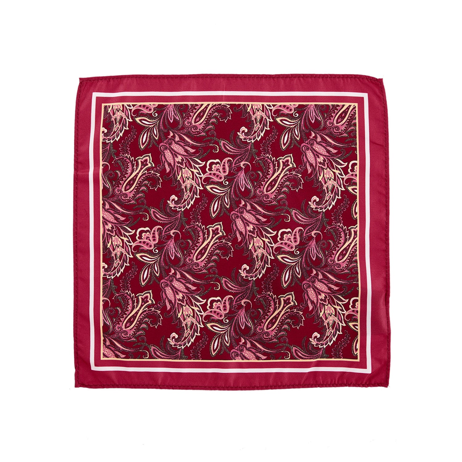 Pañuelo de bolsillo en tejido con motivos florales Vittorio Forti